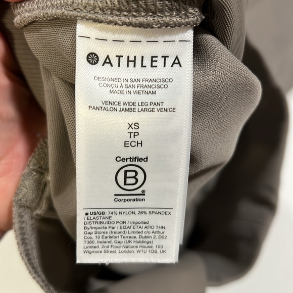 Athleta - XS, Venice wide leg pant, gray beige - Picture 8 of 8